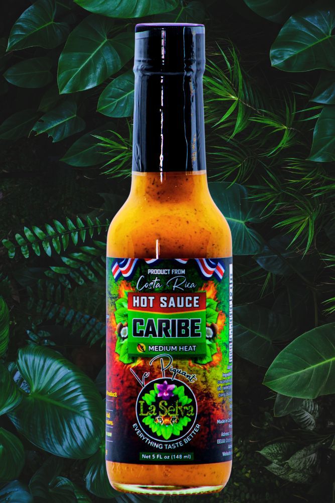 CARIBE<BR>
	  Auténtico sabor caribeño de Costa Rica. Creada con ingredientes típicos de la gastronomía caribeña (chile panameño, leche de coco, curry, tomillo, apio y la base de la marca). Textura cremosa y homogenizada.<br>
	  Peso: 148 ml<br>Grado de picor: medio